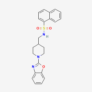 molecular formula C23H23N3O3S B2476800 N-((1-(benzo[d]oxazol-2-yl)piperidin-4-yl)methyl)naphthalene-1-sulfonamide CAS No. 1797401-03-6
