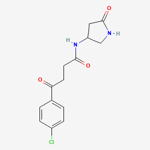 molecular formula C14H15ClN2O3 B2476803 4-(4-chlorophenyl)-4-oxo-N-(5-oxopyrrolidin-3-yl)butanamide CAS No. 1351590-11-8