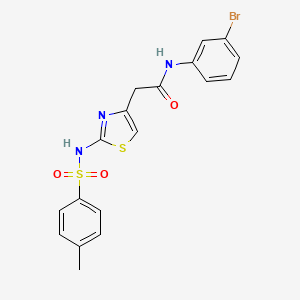 N-(3-bromophenyl)-2-(2-(4-methylphenylsulfonamido)thiazol-4-yl)acetamide