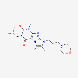 3-isobutyl-1,6,7-trimethyl-8-(3-morpholinopropyl)-1H-imidazo[2,1-f]purine-2,4(3H,8H)-dione