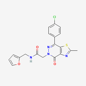 2-(7-(4-chlorophenyl)-2-methyl-4-oxothiazolo[4,5-d]pyridazin-5(4H)-yl)-N-(furan-2-ylmethyl)acetamide