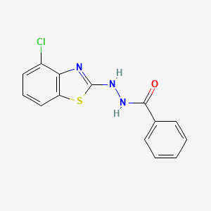 B2476832 N'-(4-chloro-1,3-benzothiazol-2-yl)benzohydrazide CAS No. 851979-05-0