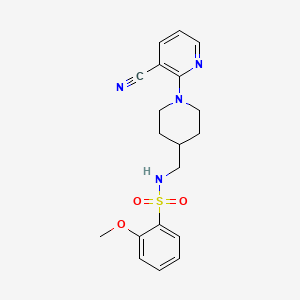 N-((1-(3-cyanopyridin-2-yl)piperidin-4-yl)methyl)-2-methoxybenzenesulfonamide
