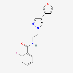 2-fluoro-N-(2-(4-(furan-3-yl)-1H-pyrazol-1-yl)ethyl)benzamide