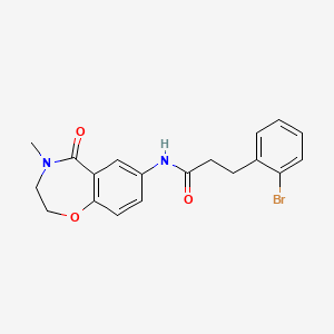 3-(2-bromophenyl)-N-(4-methyl-5-oxo-2,3,4,5-tetrahydrobenzo[f][1,4]oxazepin-7-yl)propanamide