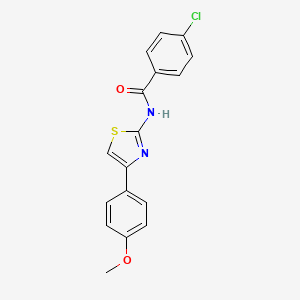 4-chloro-N-[4-(4-methoxyphenyl)-1,3-thiazol-2-yl]benzamide