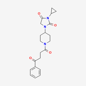 3-Cyclopropyl-1-[1-(4-oxo-4-phenylbutanoyl)piperidin-4-yl]imidazolidine-2,4-dione