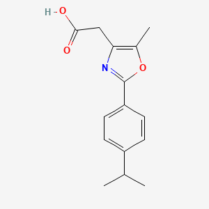 2-{5-Methyl-2-[4-(propan-2-yl)phenyl]-1,3-oxazol-4-yl}acetic acid