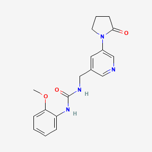 1-(2-Methoxyphenyl)-3-((5-(2-oxopyrrolidin-1-yl)pyridin-3-yl)methyl)urea