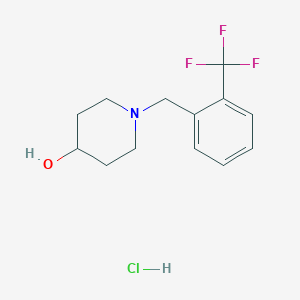 1-{[2-(Trifluoromethyl)phenyl]methyl}piperidin-4-ol hydrochloride