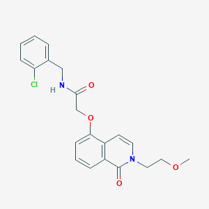N-[(2-chlorophenyl)methyl]-2-[2-(2-methoxyethyl)-1-oxoisoquinolin-5-yl]oxyacetamide