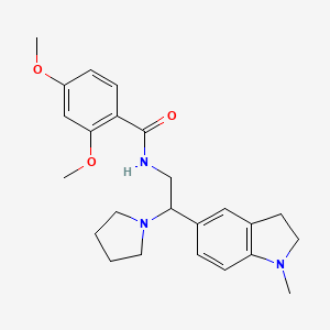 2,4-dimethoxy-N-(2-(1-methylindolin-5-yl)-2-(pyrrolidin-1-yl)ethyl)benzamide