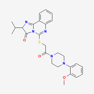 2-isopropyl-5-((2-(4-(2-methoxyphenyl)piperazin-1-yl)-2-oxoethyl)thio)imidazo[1,2-c]quinazolin-3(2H)-one