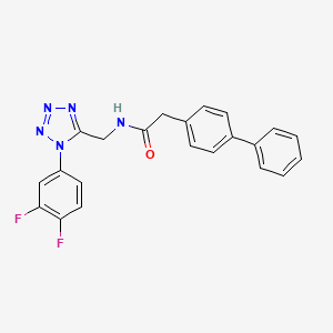 2-([1,1'-biphenyl]-4-yl)-N-((1-(3,4-difluorophenyl)-1H-tetrazol-5-yl)methyl)acetamide