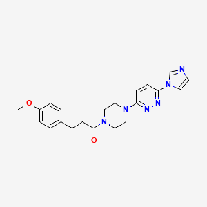 1-(4-(6-(1H-imidazol-1-yl)pyridazin-3-yl)piperazin-1-yl)-3-(4-methoxyphenyl)propan-1-one