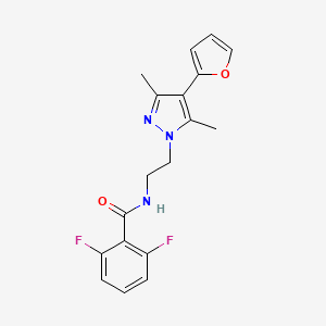 2,6-difluoro-N-(2-(4-(furan-2-yl)-3,5-dimethyl-1H-pyrazol-1-yl)ethyl)benzamide