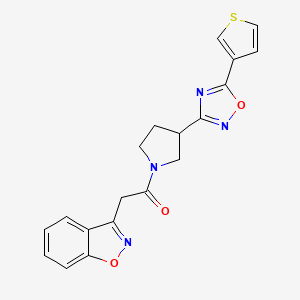 2-(Benzo[d]isoxazol-3-yl)-1-(3-(5-(thiophen-3-yl)-1,2,4-oxadiazol-3-yl)pyrrolidin-1-yl)ethanone