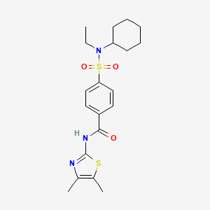 4-(N-cyclohexyl-N-ethylsulfamoyl)-N-(4,5-dimethylthiazol-2-yl)benzamide
