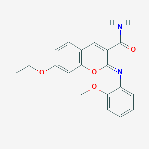 7-Ethoxy-2-(2-methoxyphenyl)iminochromene-3-carboxamide