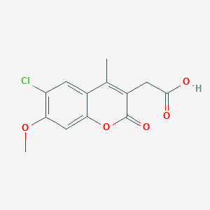 2-(6-chloro-7-methoxy-4-methyl-2-oxo-2H-chromen-3-yl)acetic acid