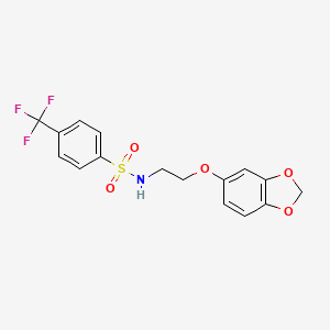 N-(2-(benzo[d][1,3]dioxol-5-yloxy)ethyl)-4-(trifluoromethyl)benzenesulfonamide