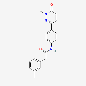 molecular formula C20H19N3O2 B2476902 N-(4-(1-methyl-6-oxo-1,6-dihydropyridazin-3-yl)phenyl)-2-(m-tolyl)acetamide CAS No. 941888-78-4