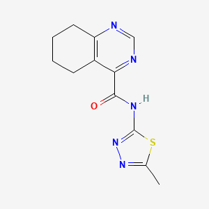 molecular formula C12H13N5OS B2476906 N-(5-Methyl-1,3,4-thiadiazol-2-yl)-5,6,7,8-tetrahydroquinazoline-4-carboxamide CAS No. 2415533-43-4