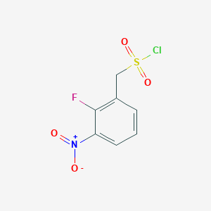 molecular formula C7H5ClFNO4S B2476912 (2-Fluoro-3-nitrophenyl)methanesulfonyl chloride CAS No. 1694188-26-5