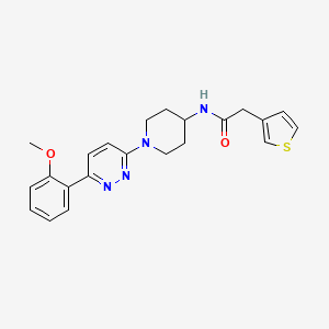 N-(1-(6-(2-methoxyphenyl)pyridazin-3-yl)piperidin-4-yl)-2-(thiophen-3-yl)acetamide