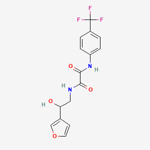 molecular formula C15H13F3N2O4 B2476921 N1-(2-(furan-3-yl)-2-hydroxyethyl)-N2-(4-(trifluoromethyl)phenyl)oxalamide CAS No. 1396759-77-5
