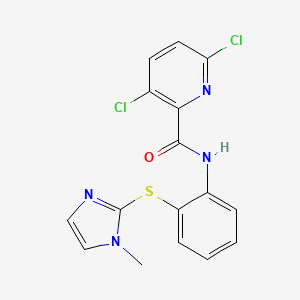 3,6-dichloro-N-{2-[(1-methyl-1H-imidazol-2-yl)sulfanyl]phenyl}pyridine-2-carboxamide