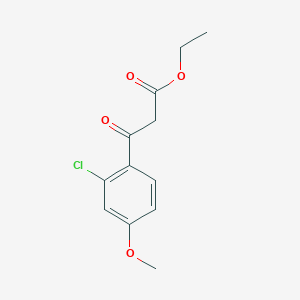 molecular formula C12H13ClO4 B2476930 Ethyl 3-(2-chloro-4-methoxyphenyl)-3-oxopropanoate CAS No. 941696-11-3