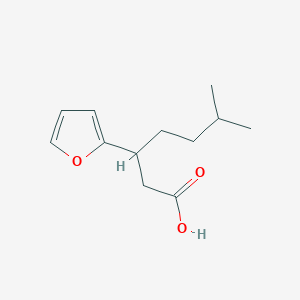 molecular formula C12H18O3 B2476936 3-(Furan-2-yl)-6-methylheptanoic acid CAS No. 857820-39-4