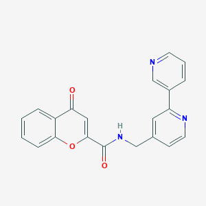 molecular formula C21H15N3O3 B2476951 N-([2,3'-bipyridin]-4-ylmethyl)-4-oxo-4H-chromene-2-carboxamide CAS No. 2034440-10-1