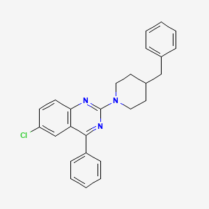 2-(4-Benzylpiperidin-1-yl)-6-chloro-4-phenylquinazoline