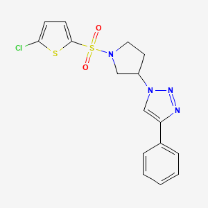 1-(1-((5-chlorothiophen-2-yl)sulfonyl)pyrrolidin-3-yl)-4-phenyl-1H-1,2,3-triazole