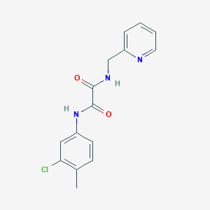 molecular formula C15H14ClN3O2 B2476976 N-(3-chloro-4-methylphenyl)-N'-[(pyridin-2-yl)methyl]ethanediamide CAS No. 810694-90-7