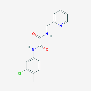 molecular formula C15H14ClN3O2 B2476976 N'-(3-chloro-4-methylphenyl)-N-(pyridin-2-ylmethyl)oxamide CAS No. 810694-90-7