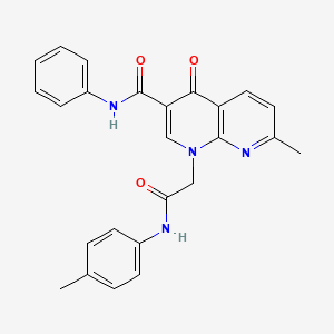 molecular formula C25H22N4O3 B2476980 7-methyl-4-oxo-1-(2-oxo-2-(p-tolylamino)ethyl)-N-phenyl-1,4-dihydro-1,8-naphthyridine-3-carboxamide CAS No. 1251597-33-7