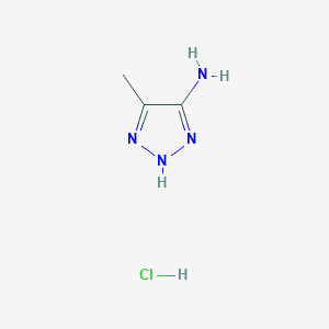 molecular formula C3H7ClN4 B2476999 4-methyl-1H-1,2,3-triazol-5-amine hydrochloride CAS No. 60419-74-1
