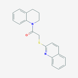 molecular formula C20H18N2OS B2477000 1-(3,4-二氢喹啉-1(2H)-基)-2-(喹啉-2-基硫)乙酮 CAS No. 852698-71-6