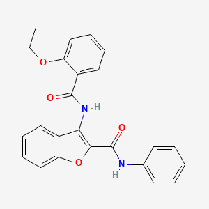 molecular formula C24H20N2O4 B2477003 3-(2-ethoxybenzamido)-N-phenylbenzofuran-2-carboxamide CAS No. 862829-68-3