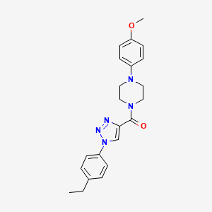 molecular formula C22H25N5O2 B2477004 (1-(4-ethylphenyl)-1H-1,2,3-triazol-4-yl)(4-(4-methoxyphenyl)piperazin-1-yl)methanone CAS No. 1326908-17-1