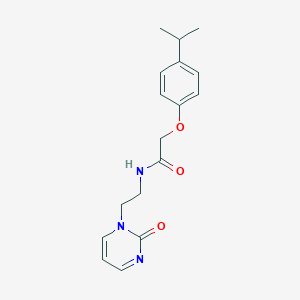 molecular formula C17H21N3O3 B2477006 2-(4-isopropylphenoxy)-N-(2-(2-oxopyrimidin-1(2H)-yl)ethyl)acetamide CAS No. 2176069-58-0