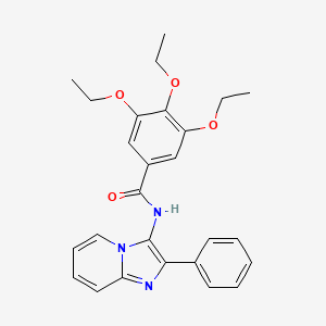 molecular formula C26H27N3O4 B2477008 3,4,5-triethoxy-N-(2-phenylimidazo[1,2-a]pyridin-3-yl)benzamide CAS No. 850930-86-8