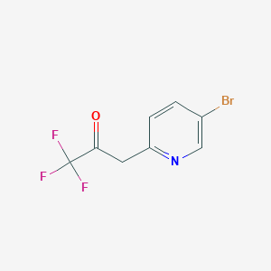molecular formula C8H5BrF3NO B2477013 3-(5-Bromopyridin-2-yl)-1,1,1-trifluoropropan-2-one CAS No. 1565720-83-3