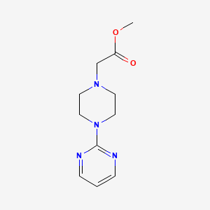 molecular formula C11H16N4O2 B2477019 Methyl 2-[4-(-2-Pyrimidyl)-1-piperazinyl]acetate CAS No. 896213-29-9