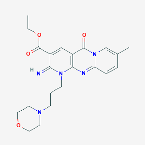 ethyl 2-imino-8-methyl-1-(3-morpholinopropyl)-5-oxo-2,5-dihydro-1H-dipyrido[1,2-a:2',3'-d]pyrimidine-3-carboxylate