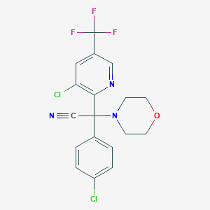 2-(4-Chlorophenyl)-2-[3-chloro-5-(trifluoromethyl)-2-pyridinyl]-2-morpholinoacetonitrile