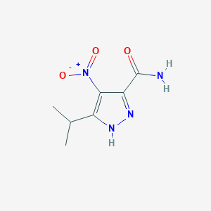 1H-Pyrazole-3-carboxamide, 5-(1-methylethyl)-4-nitro-